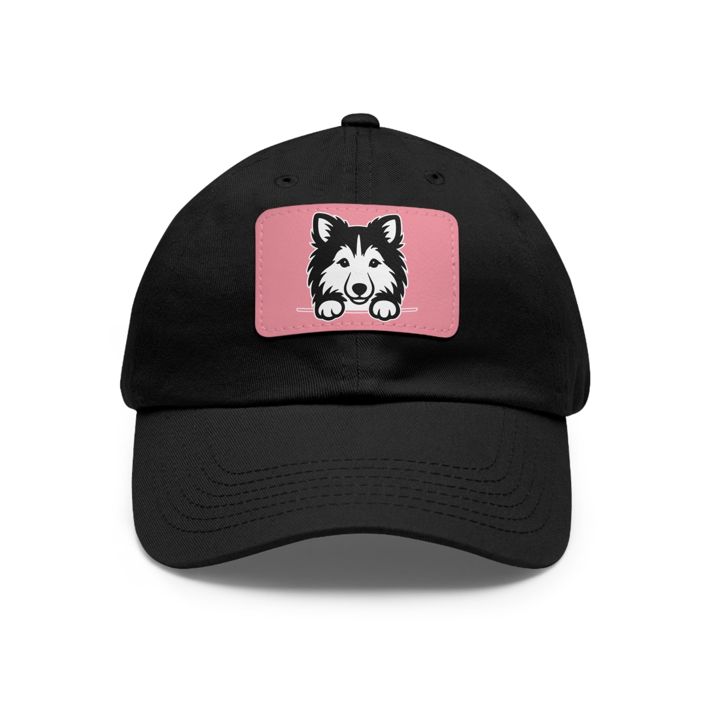 Shetland Sheepdog (Sheltie) Dad Hat – Unisex Leather Patch Adjustable Cap