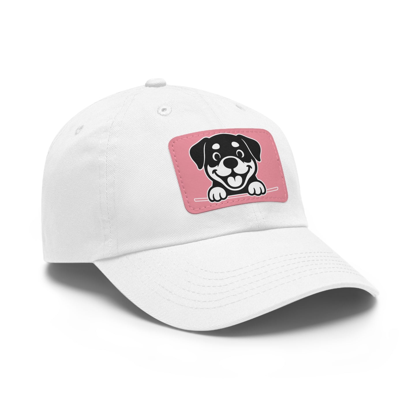Rottweiler Dad Hat – Unisex Leather Patch Adjustable Cap