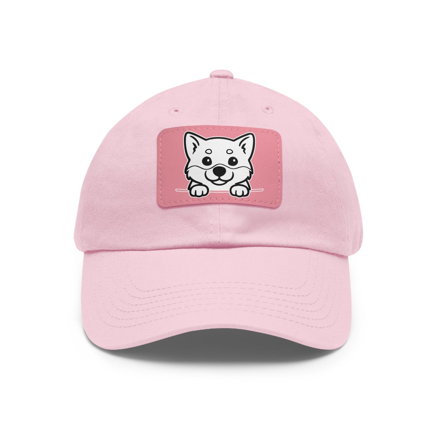 Shiba Inu Dad Hat – Unisex Leather Patch Adjustable Cap