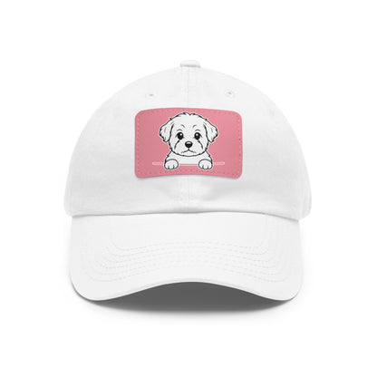 Shorkie Dad Hat – Unisex Leather Patch Adjustable Cap