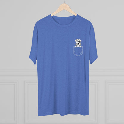 Sealyham Terrier Pocket-Print Tri-blend Tee