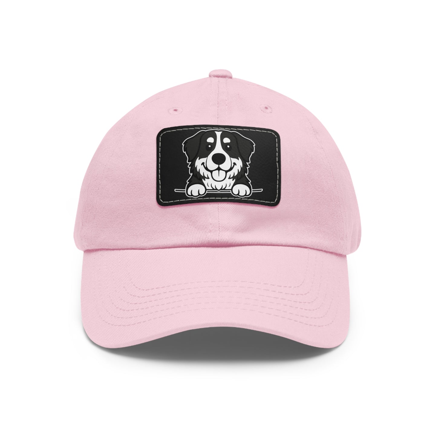 Bernese Mountain Dog Dad Hat – Unisex Leather Patch Adjustable Cap