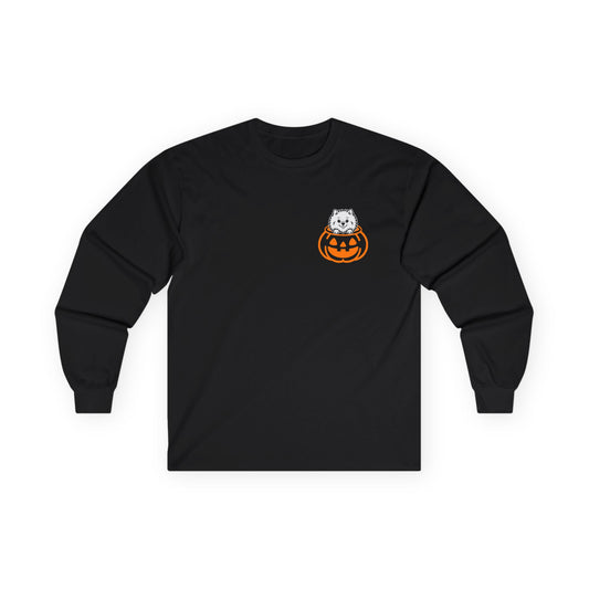 Halloween Pumpkin Pup - Pomeranian - Long Sleeve Tee
