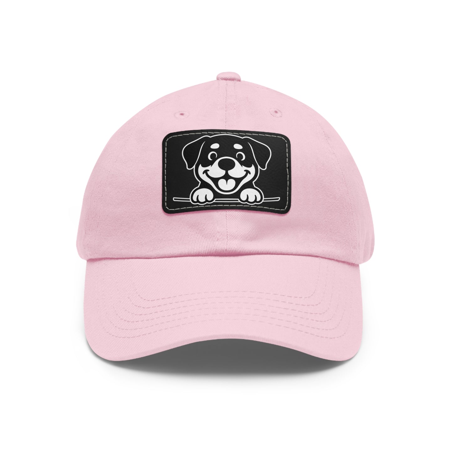 Rottweiler Dad Hat – Unisex Leather Patch Adjustable Cap