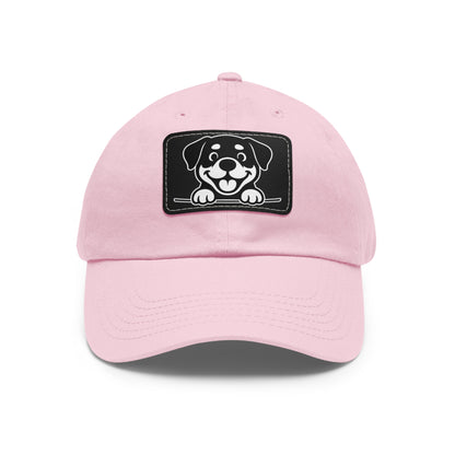 Rottweiler Dad Hat – Unisex Leather Patch Adjustable Cap