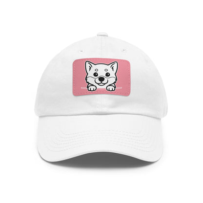 Shiba Inu Dad Hat – Unisex Leather Patch Adjustable Cap