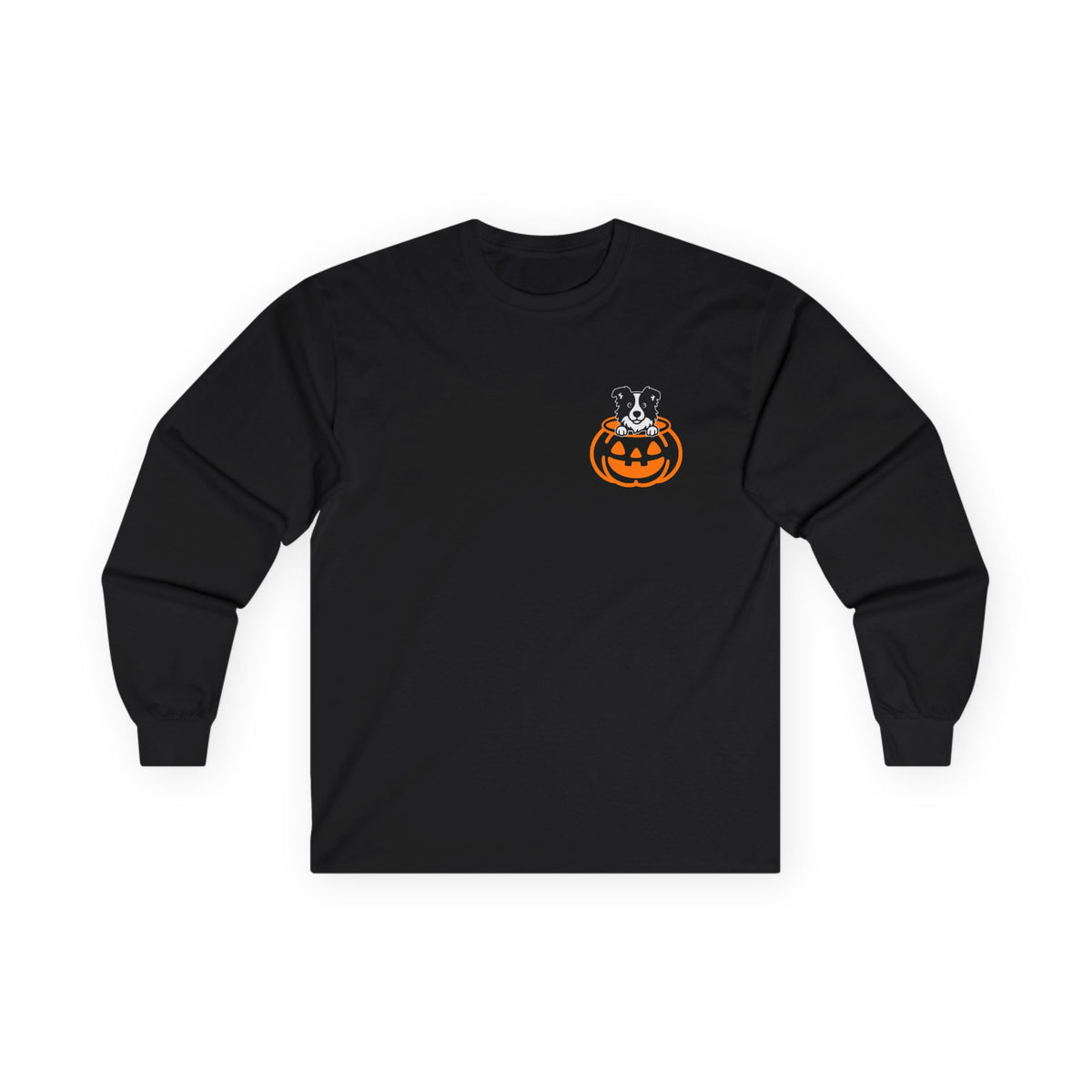 Halloween Pumpkin Pup - Border Collie - Long Sleeve Tee