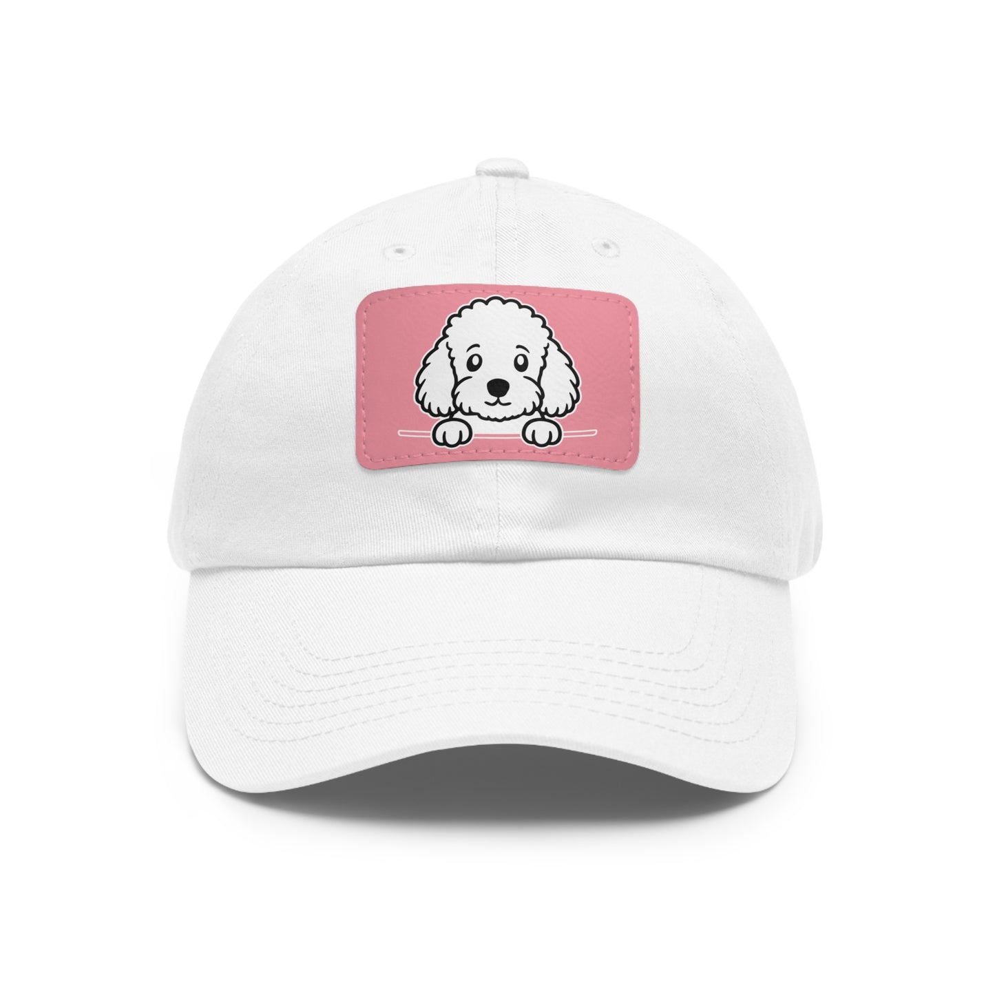 Toy Poodle Dad Hat – Unisex Leather Patch Adjustable Cap