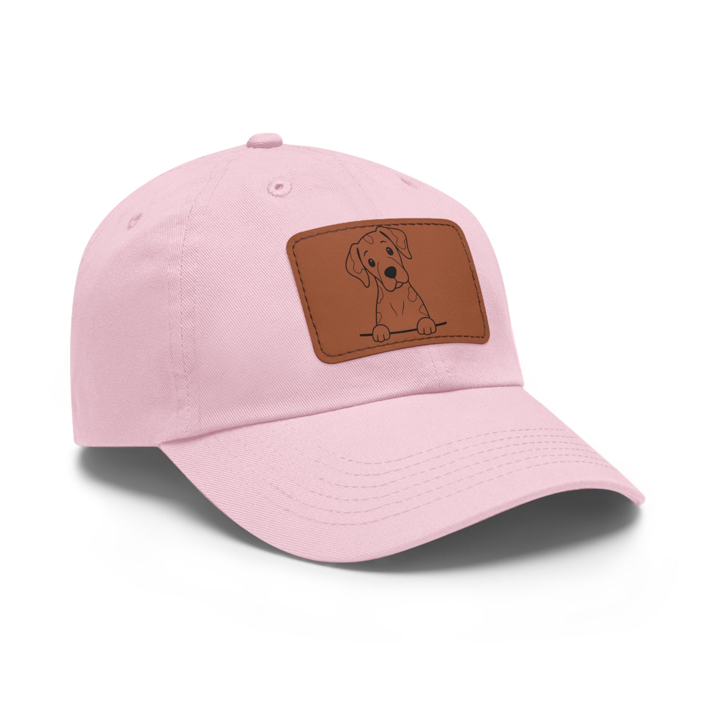 Great Dane (Harlequin) Dad Hat – Unisex Leather Patch Adjustable Cap