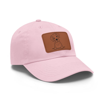 Great Dane (Harlequin) Dad Hat – Unisex Leather Patch Adjustable Cap