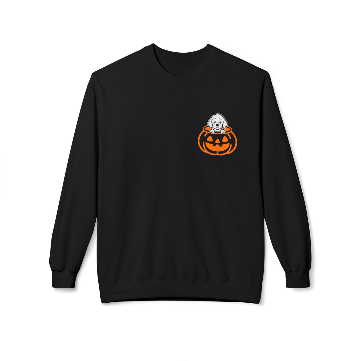 Halloween Pumpkin Pup - Bichon Frise - Crewneck Sweatshirt