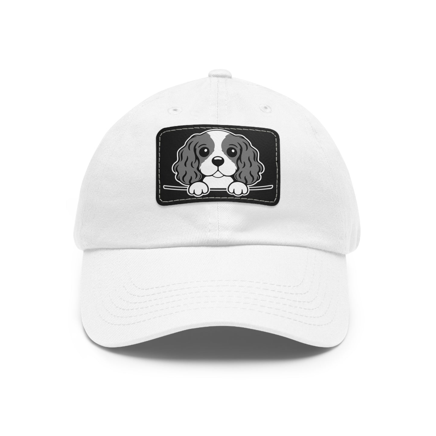 Cavalier King Charles Spaniel Dad Hat – Unisex Leather Patch Adjustable Cap