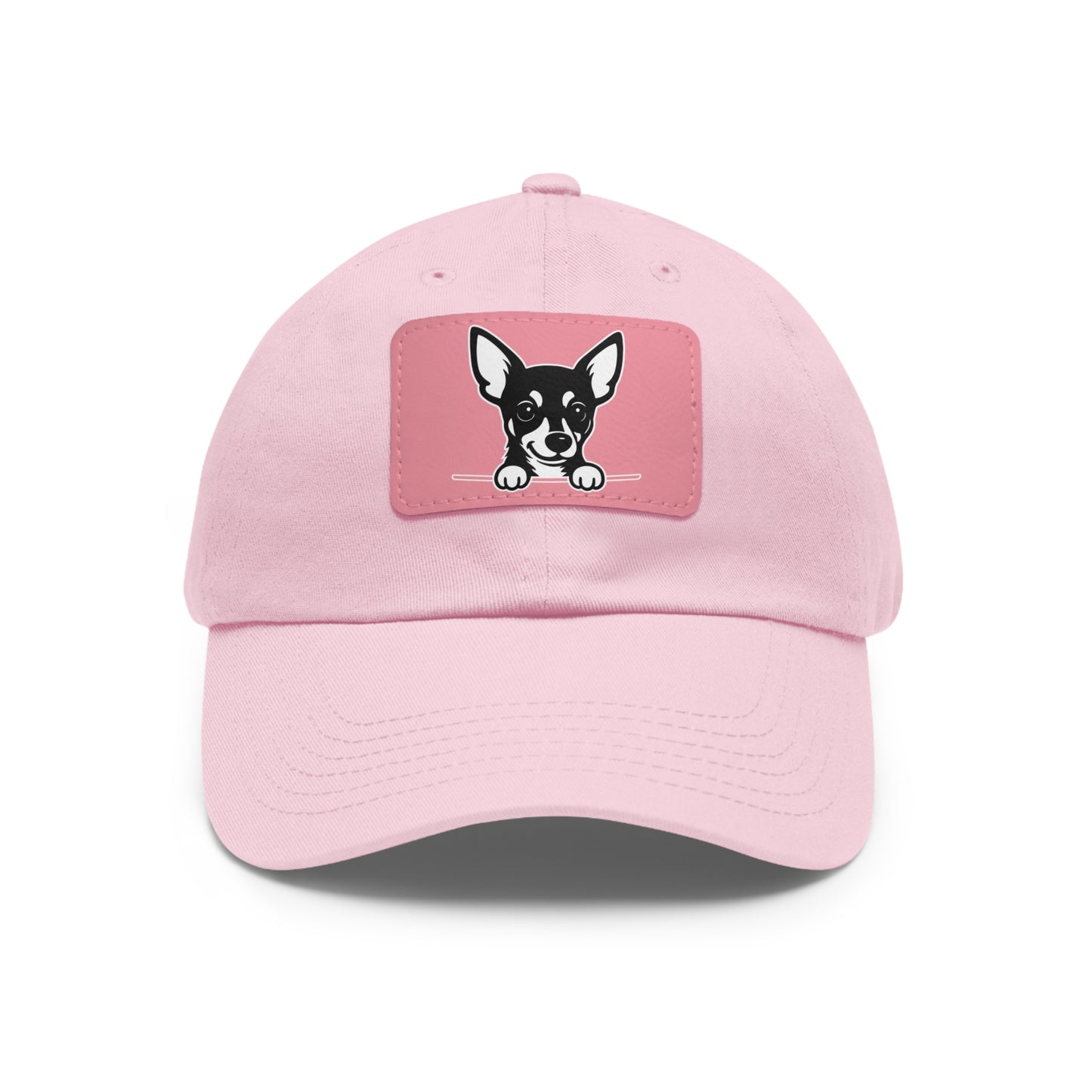 Miniature Pinscher Dad Hat – Unisex Leather Patch Adjustable Cap