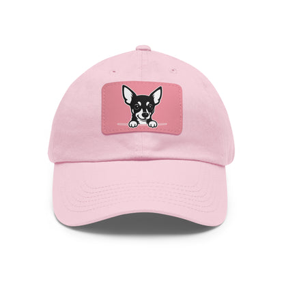 Miniature Pinscher Dad Hat – Unisex Leather Patch Adjustable Cap