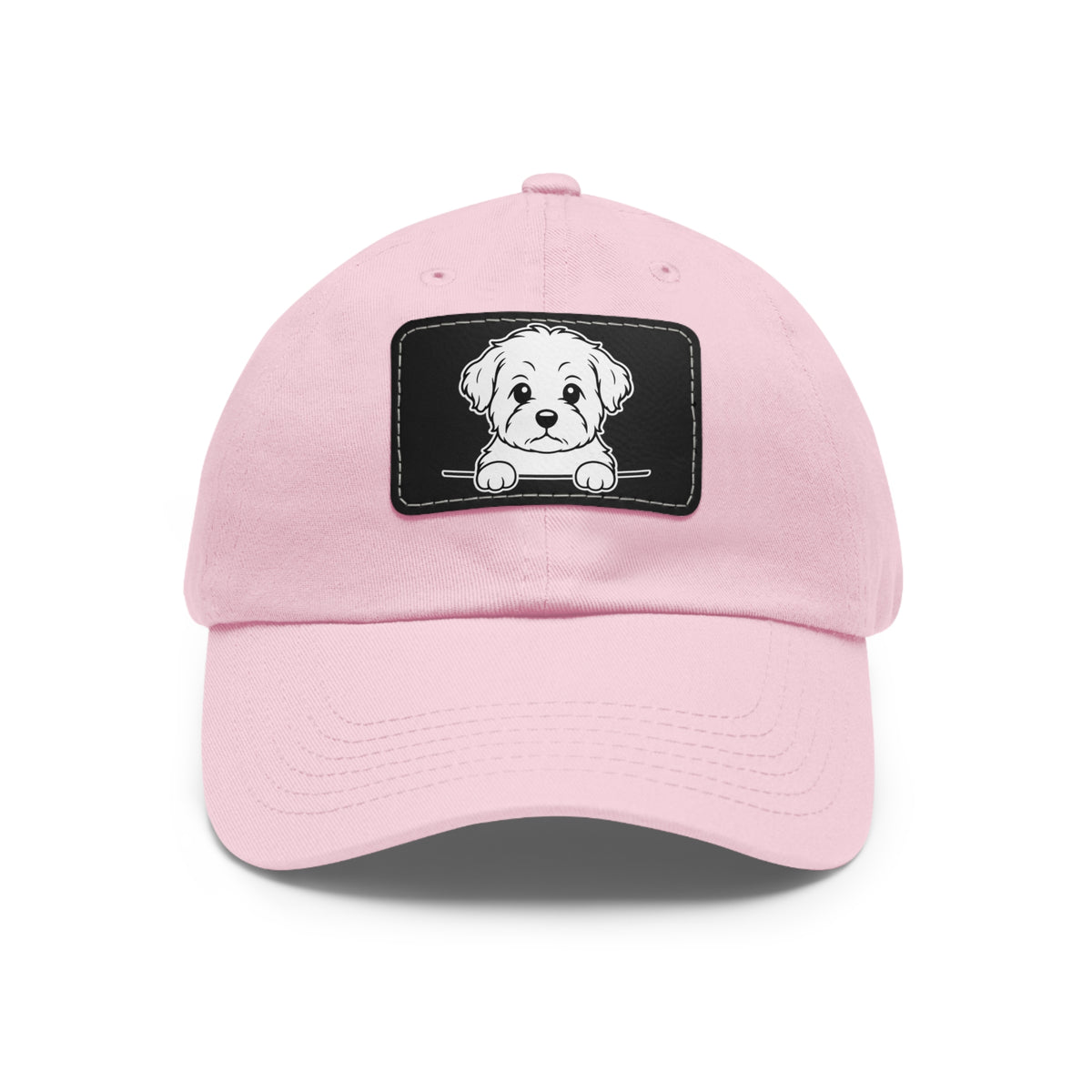 Shorkie Dad Hat – Unisex Leather Patch Adjustable Cap