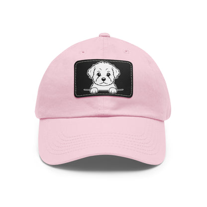 Shorkie Dad Hat – Unisex Leather Patch Adjustable Cap