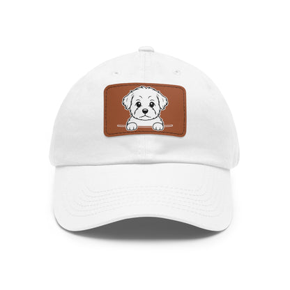 Shorkie Dad Hat – Unisex Leather Patch Adjustable Cap