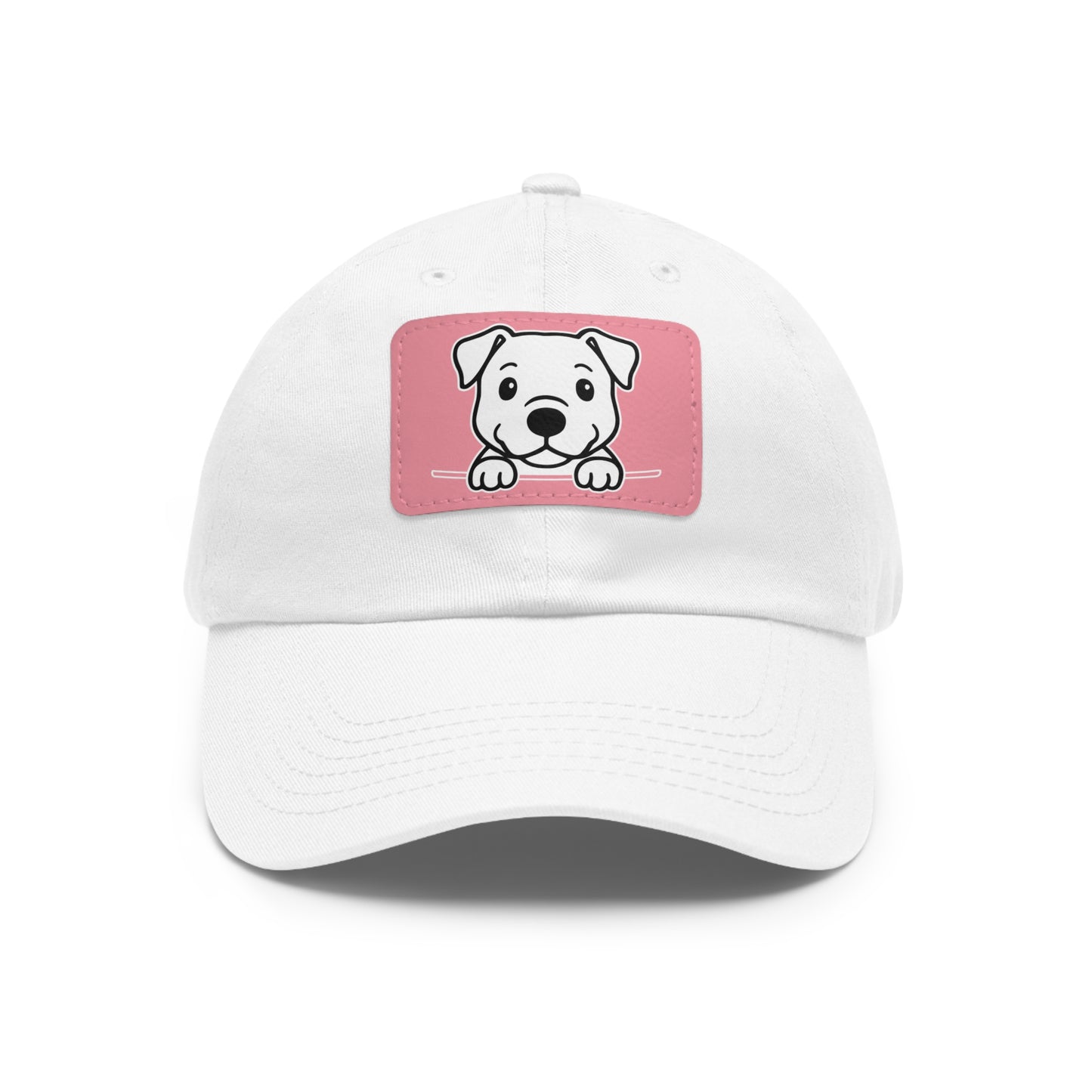 American Pitbull Dad Hat – Unisex Leather Patch Adjustable Cap