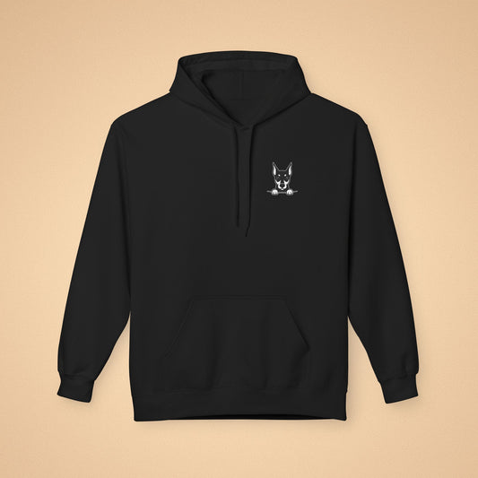 Doberman Unisex Hoodie – Cozy Midweight Fleece