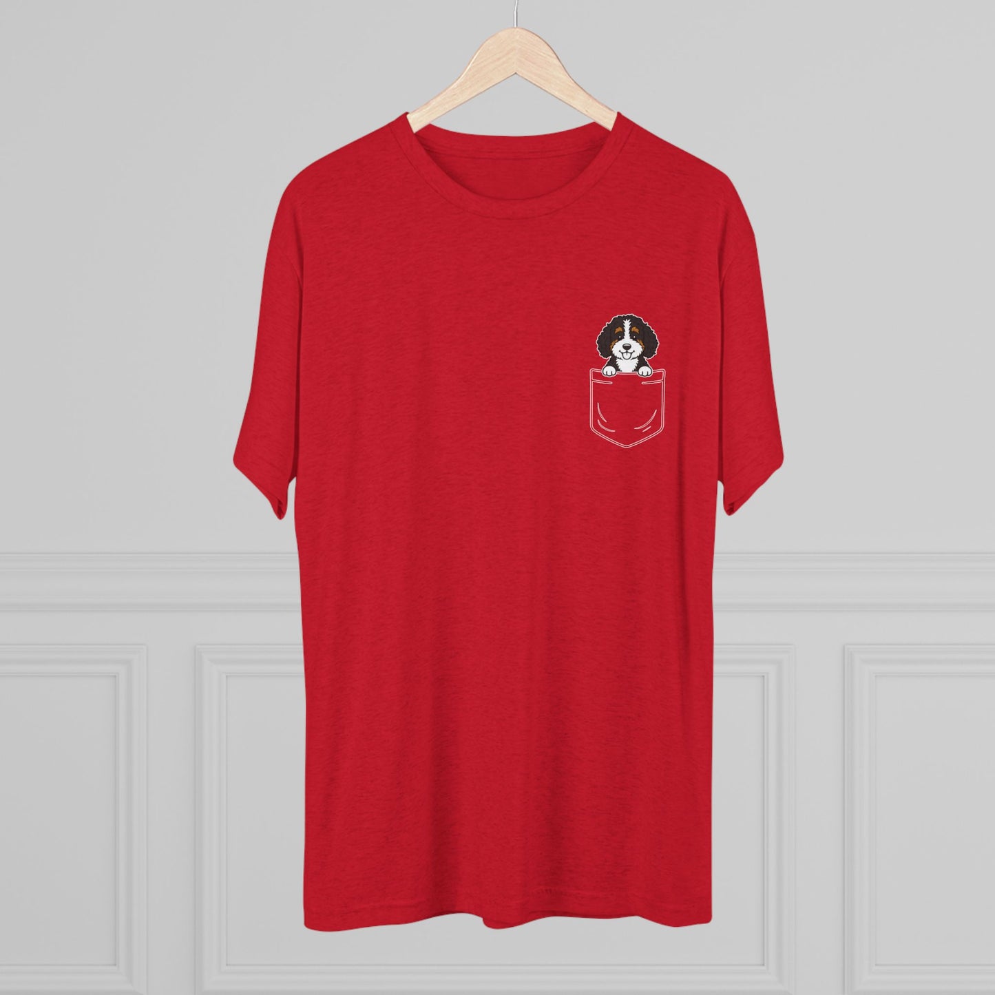 Bernedoodle Pocket-Print Tri-blend Tee