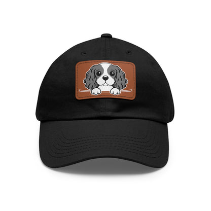 Cavalier King Charles Spaniel Dad Hat – Unisex Leather Patch Adjustable Cap