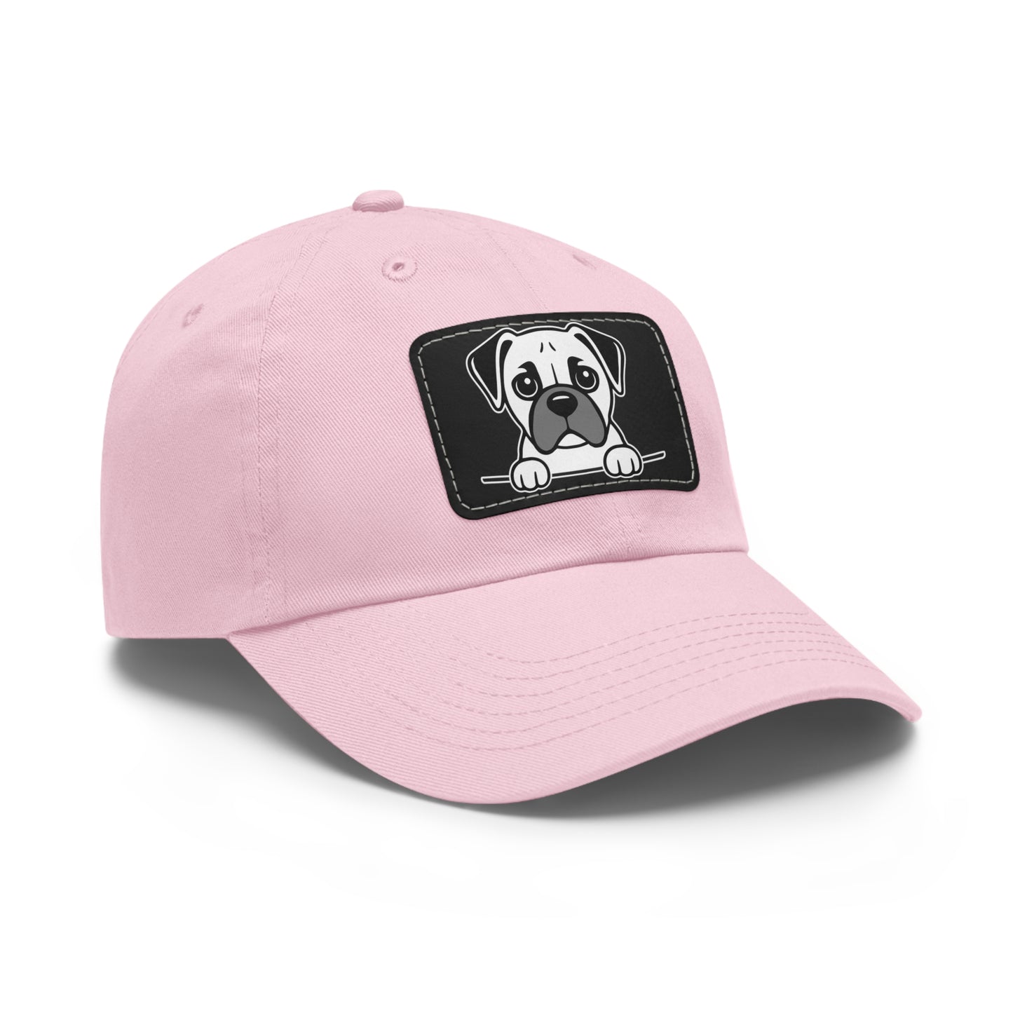 Boxer Dad Hat – Unisex Leather Patch Adjustable Cap