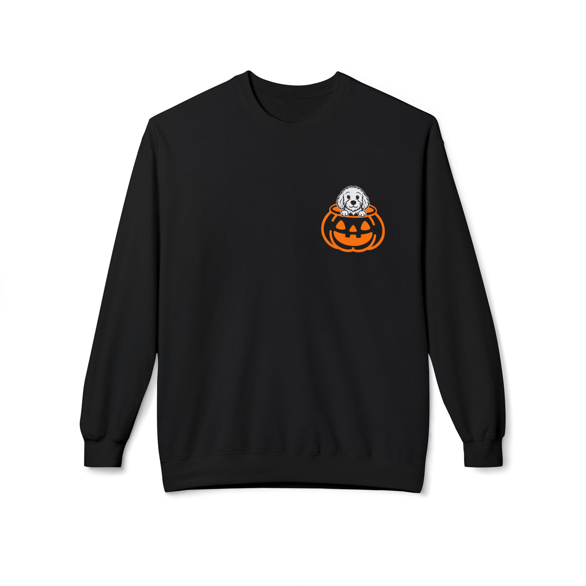 Halloween Pumpkin Pup - Cockapoo - Crewneck Sweatshirt