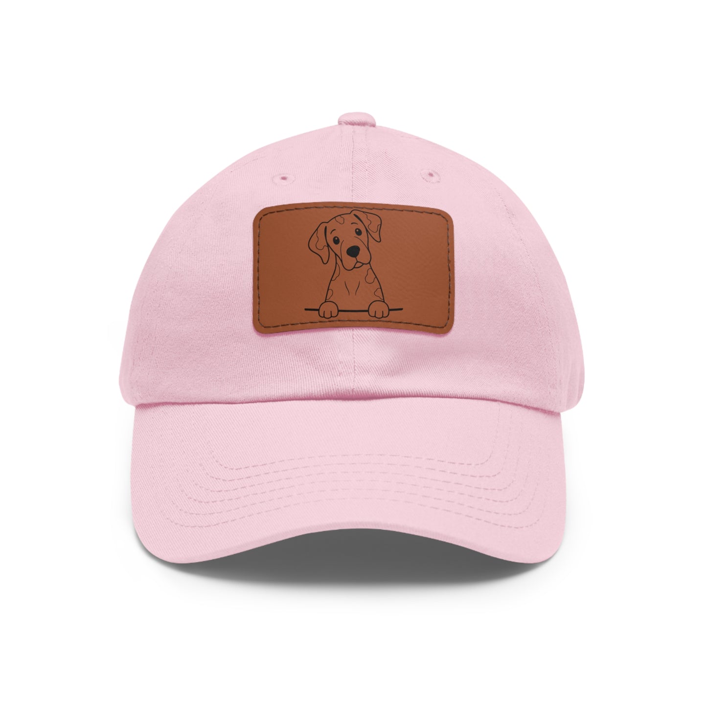 Great Dane (Harlequin) Dad Hat – Unisex Leather Patch Adjustable Cap