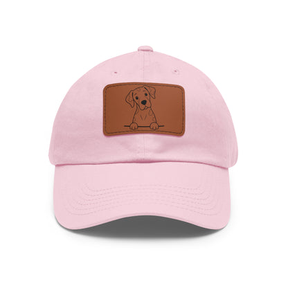 Great Dane (Harlequin) Dad Hat – Unisex Leather Patch Adjustable Cap