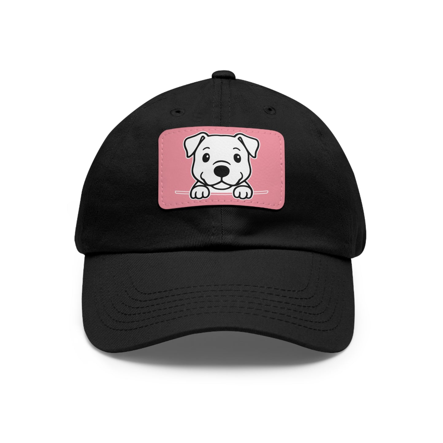 American Pitbull Dad Hat – Unisex Leather Patch Adjustable Cap