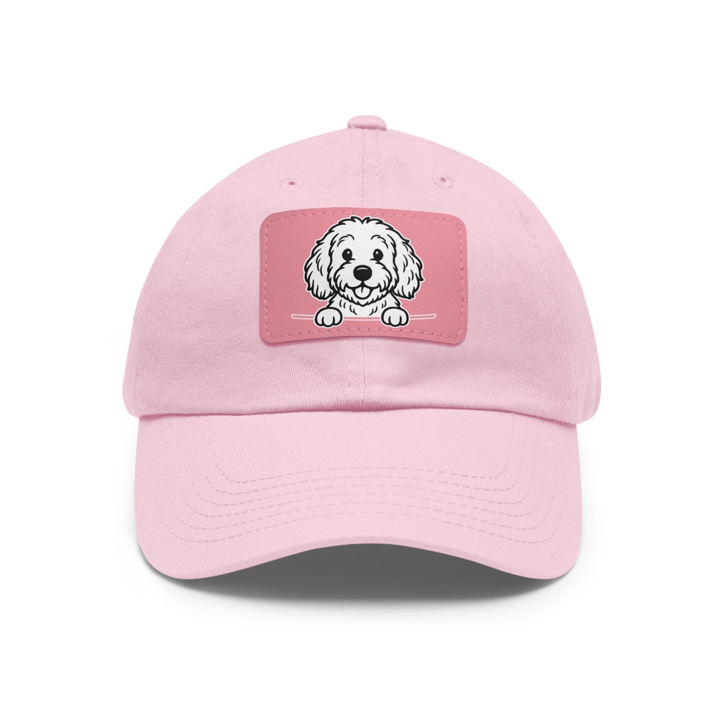 Goldendoodle Dad Hat – Unisex Leather Patch Adjustable Cap