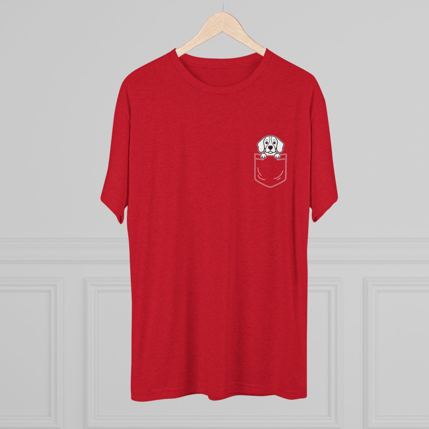 Beagle Pocket-Print Tri-blend Tee