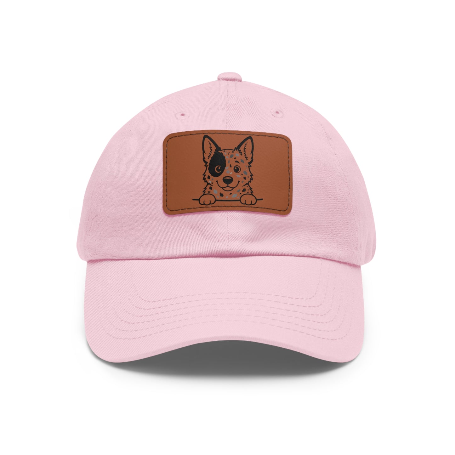 Australian Cattle Dog Dad Hat – Unisex Leather Patch Adjustable Cap