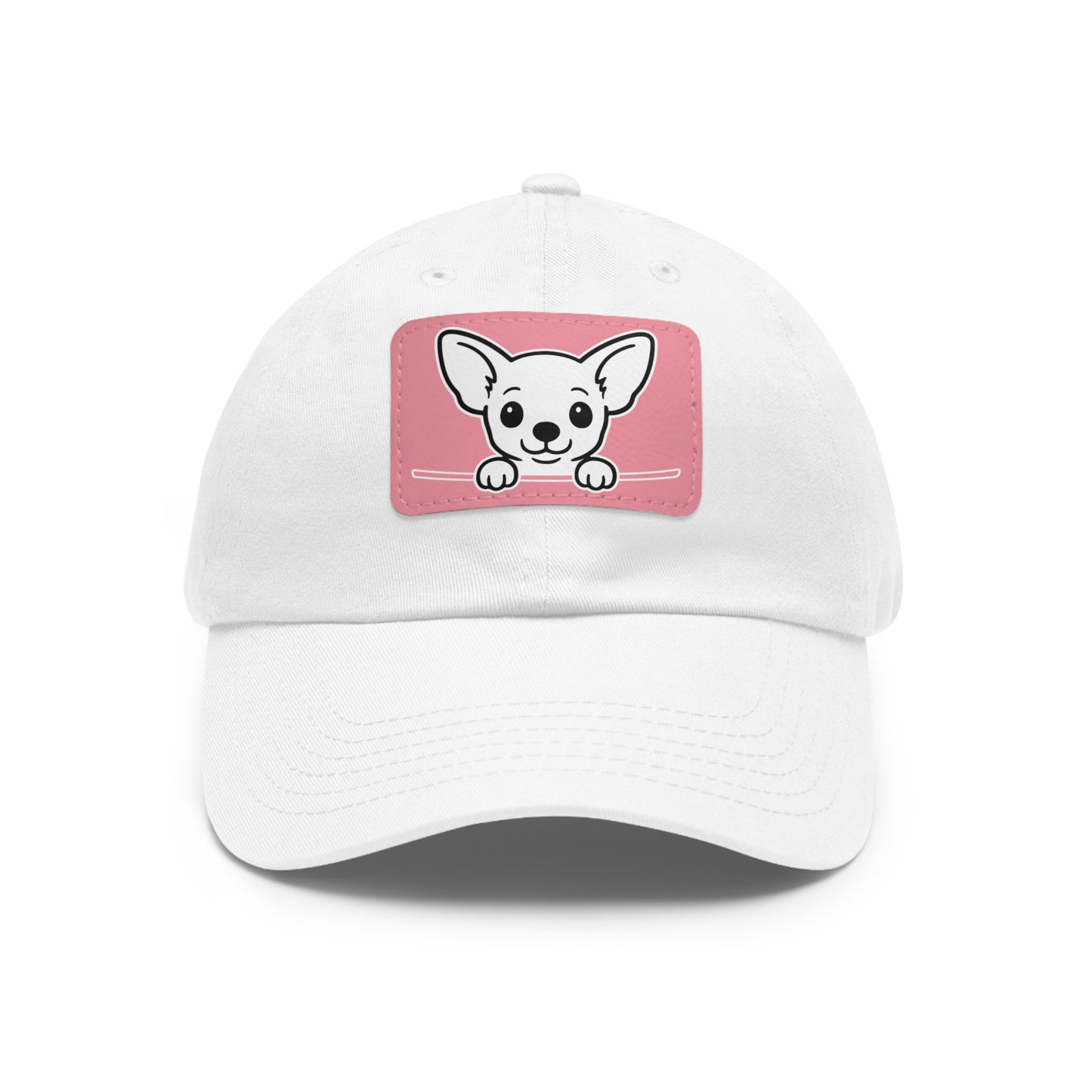 Chihuahua Dad Hat – Unisex Leather Patch Adjustable Cap