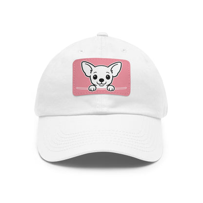 Chihuahua Dad Hat – Unisex Leather Patch Adjustable Cap