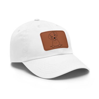Great Dane Dad Hat – Unisex Leather Patch Adjustable Cap