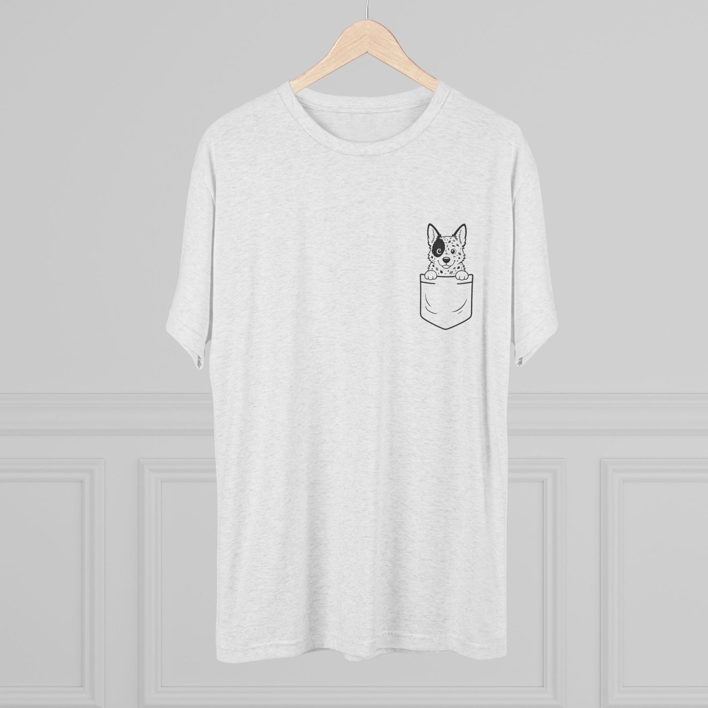 Australian Cattle Dog Pocket-Print Tri-blend Tee
