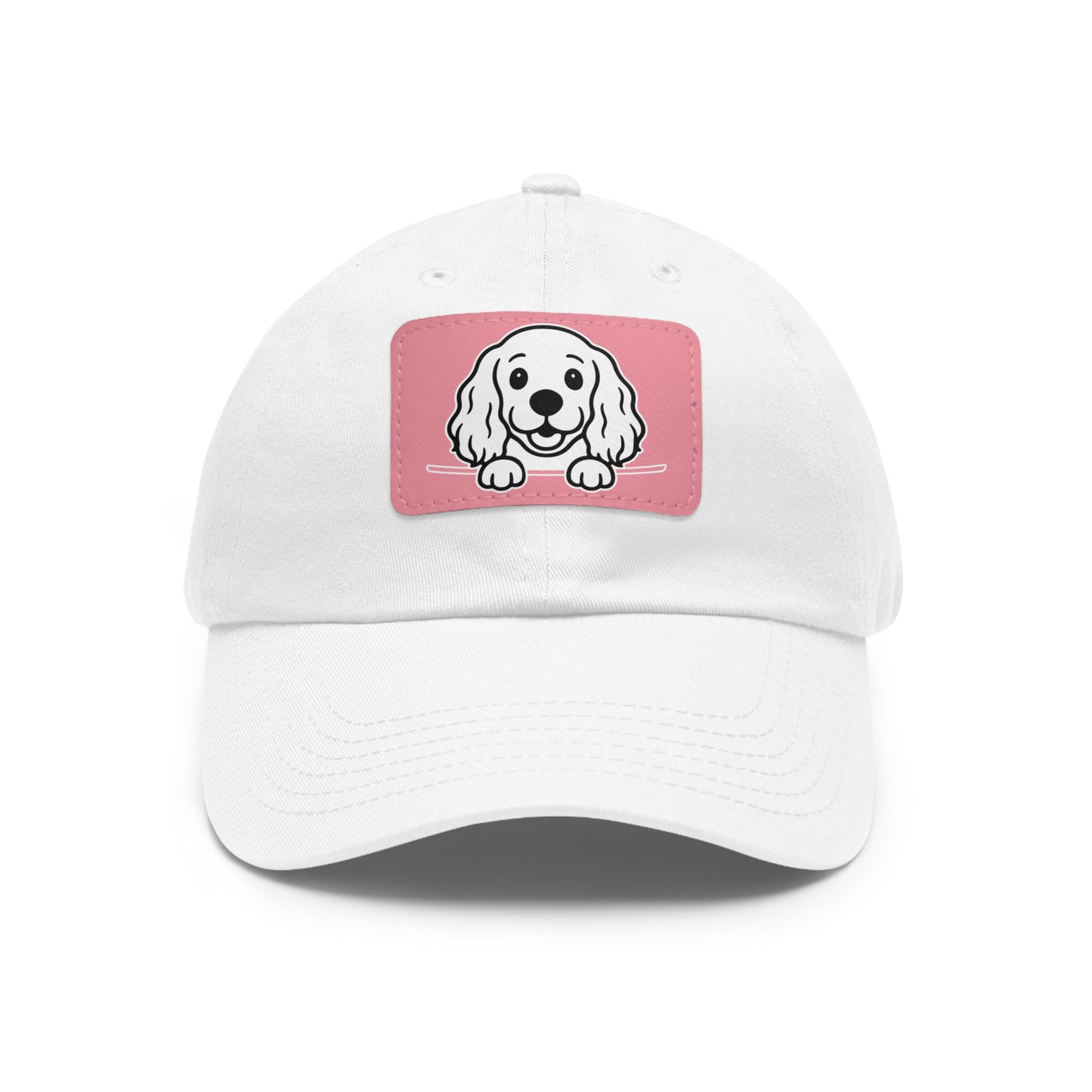 Cocker Spaniel Dad Hat – Unisex Leather Patch Adjustable Cap