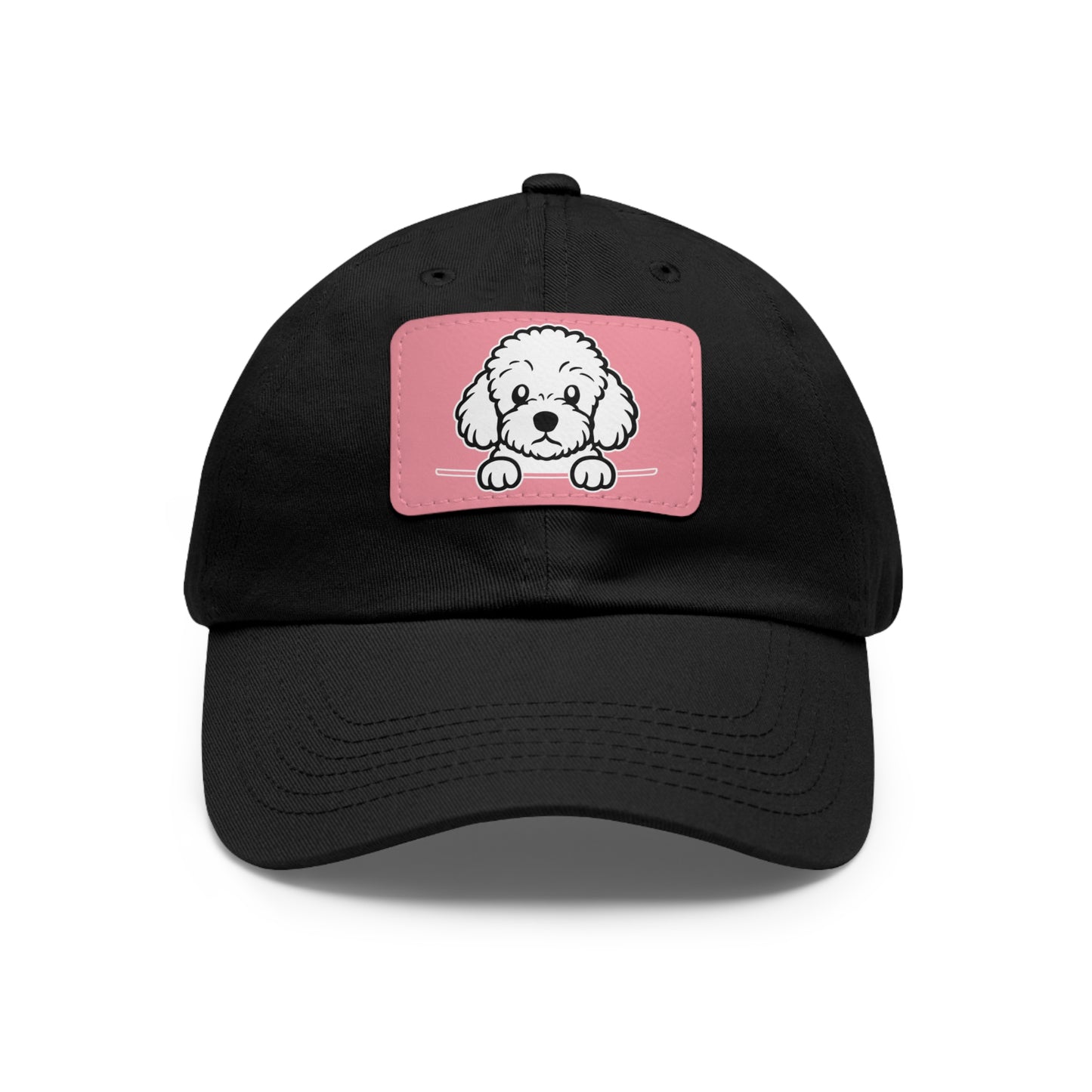 Bichon Frise Dad Hat – Unisex Leather Patch Adjustable Cap