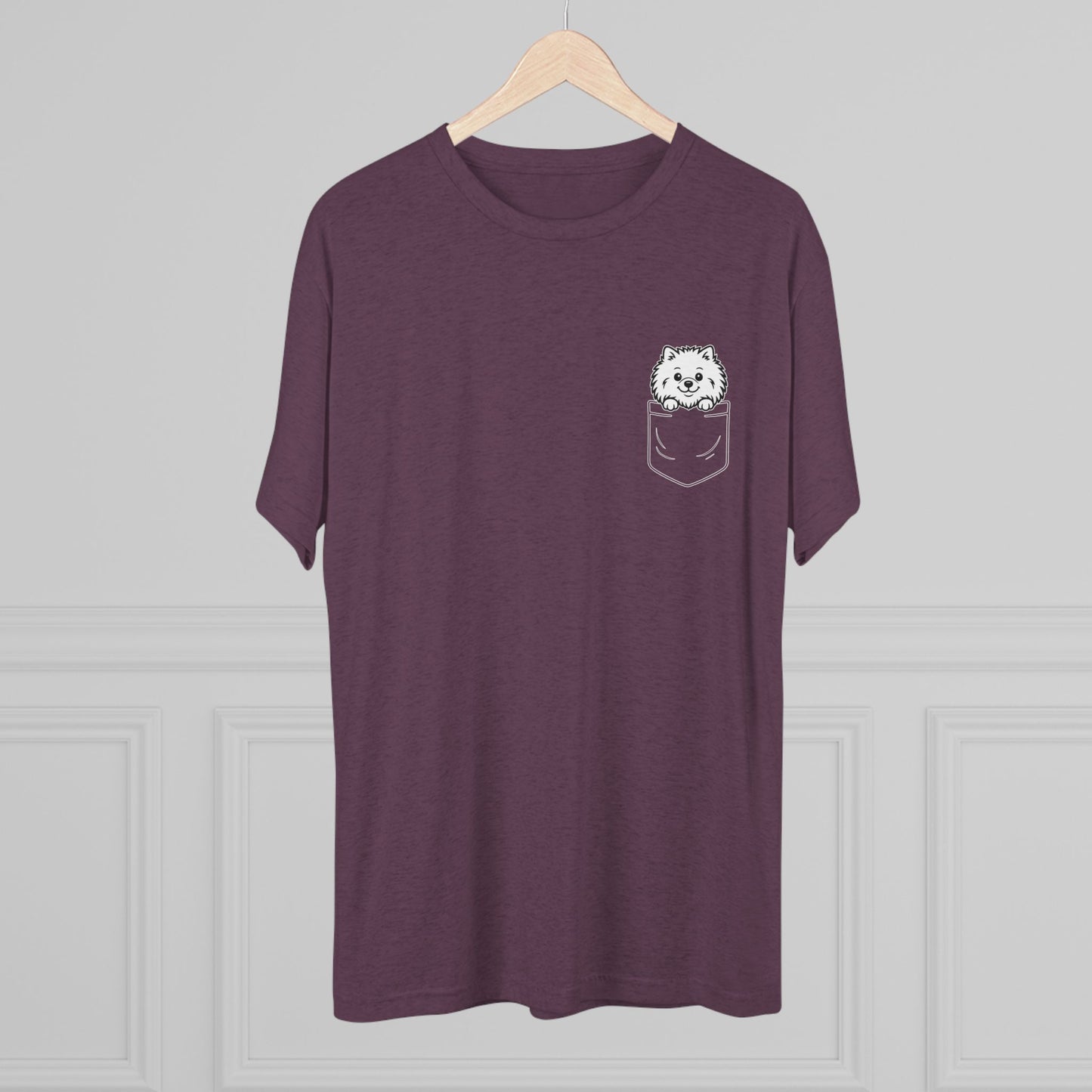 Pomeranian Pocket-Print Tri-blend Tee