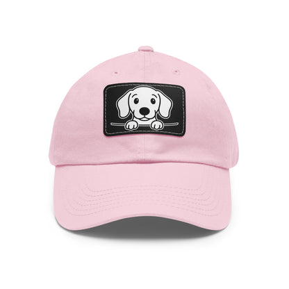 Dachshund Dad Hat – Unisex Leather Patch Adjustable Cap