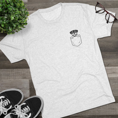 Rottweiler Pocket-Print Tri-blend Tee