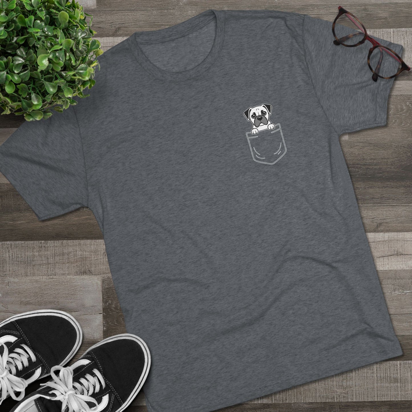Boxer Pocket-Print Tri-blend Tee