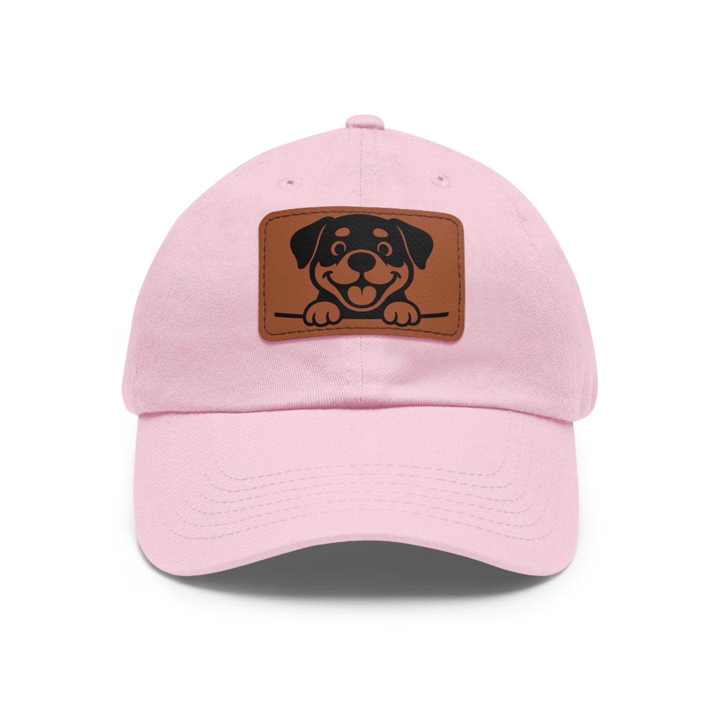 Rottweiler Dad Hat – Unisex Leather Patch Adjustable Cap