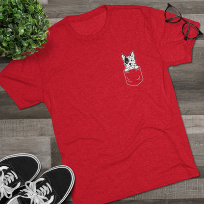 Australian Cattle Dog Pocket-Print Tri-blend Tee