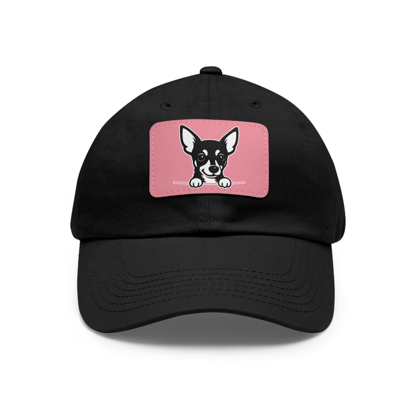 Miniature Pinscher Dad Hat – Unisex Leather Patch Adjustable Cap