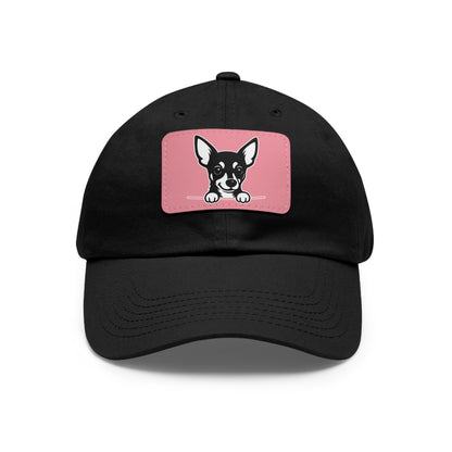 Miniature Pinscher Dad Hat – Unisex Leather Patch Adjustable Cap