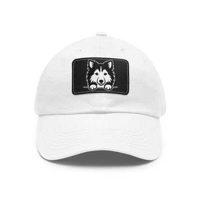 Shetland Sheepdog (Sheltie) Dad Hat – Unisex Leather Patch Adjustable Cap