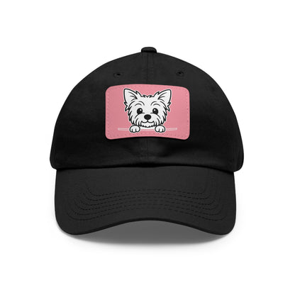 Yorkshire Terrier (Yorkie) Dad Hat – Unisex Leather Patch Adjustable Cap