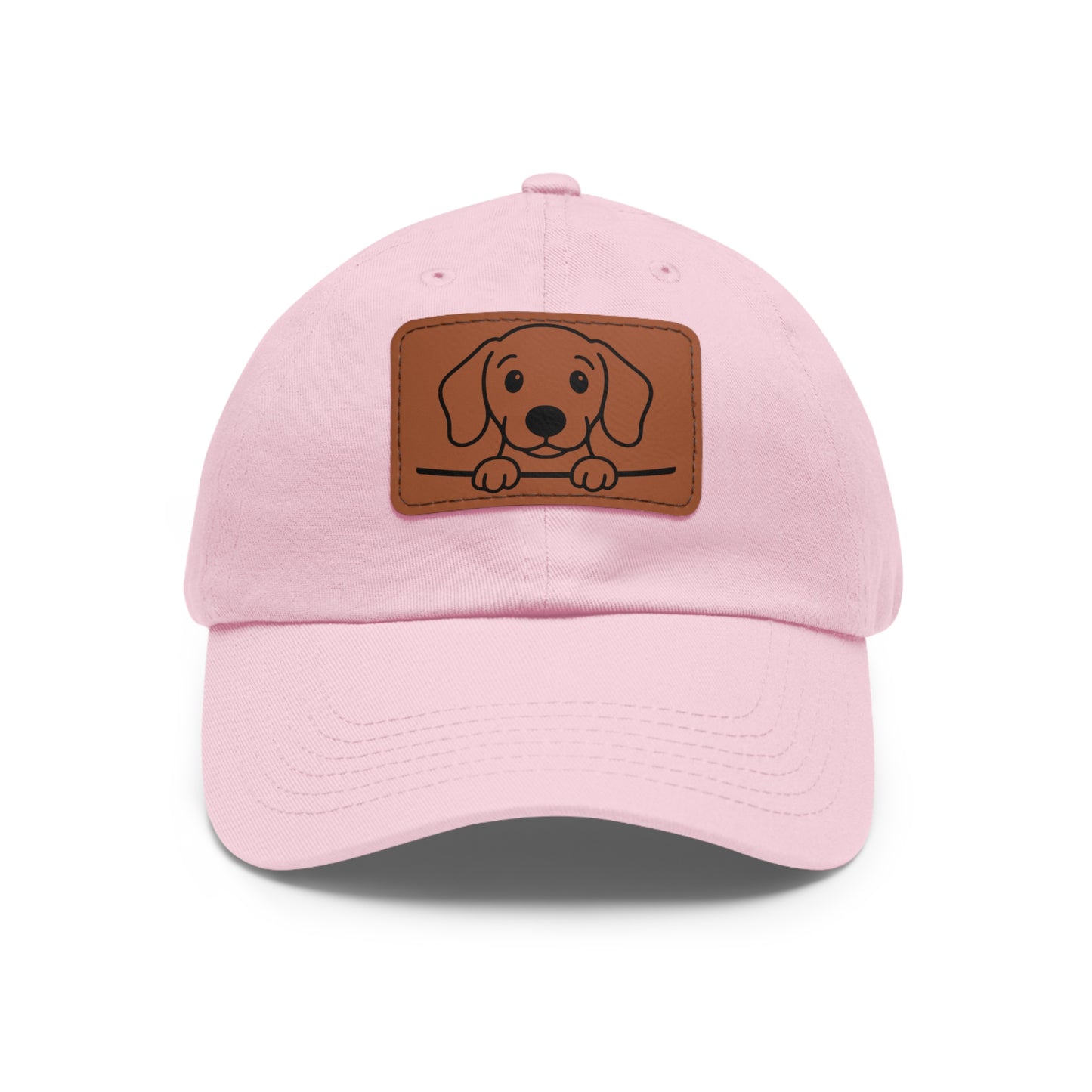 Dachshund Dad Hat – Unisex Leather Patch Adjustable Cap